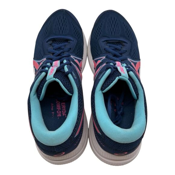 ASICS Gel Contend 7 Running Shoes Womens Sz 9.5 Navy Blue Pink Sneakers 1012B228 - Picture 9 of 11